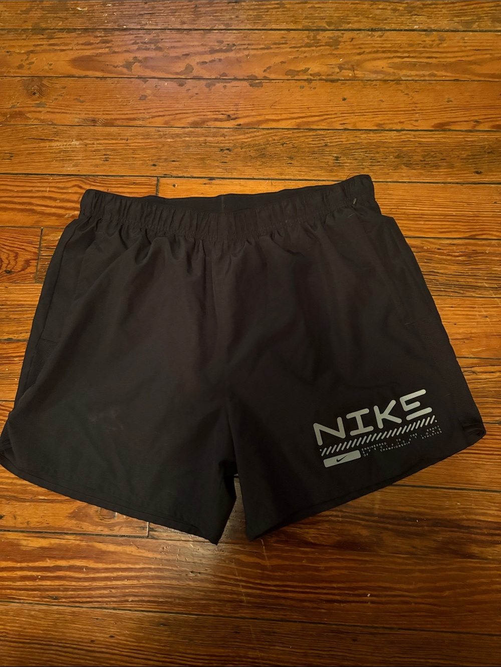 Nike Black Running Shorts with Reflective Logo